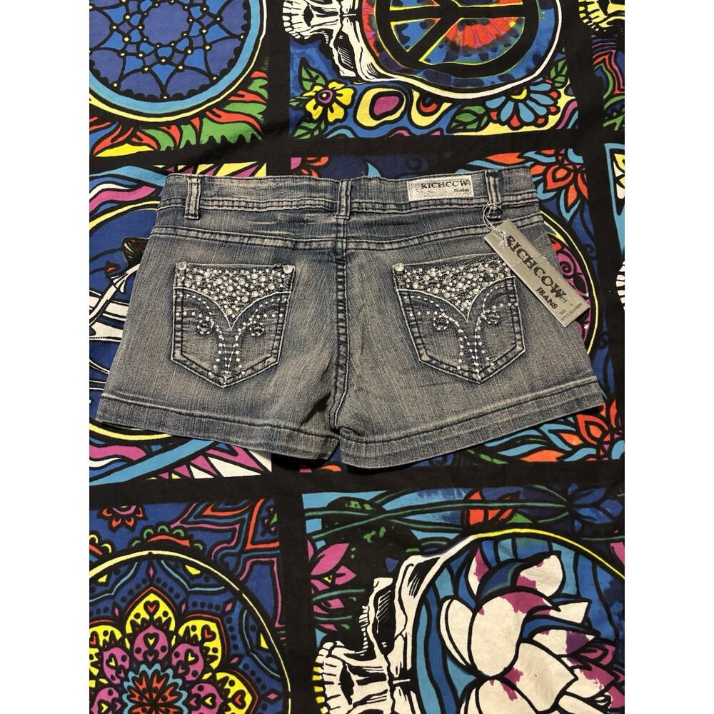 ladies shorts rich cow jeans size 9 Mariah Brittney Christina 2000s Y2k